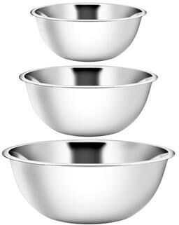 ybm home Premium Polished Mirror Nesting Stainless Steel Mixing Bowl
