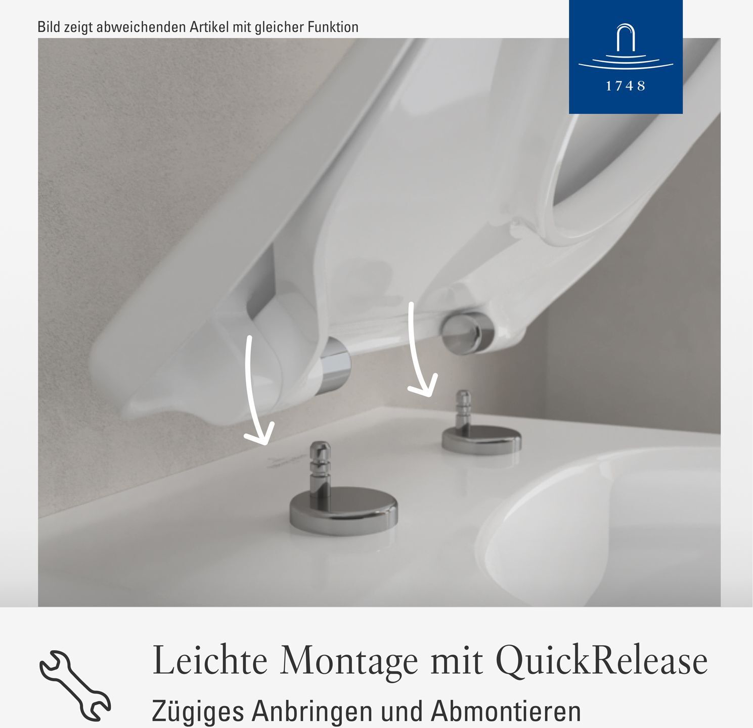 Villeroy & Boch Hommage WC-Sitz, Badkeramik, 8809S1R7, pure black