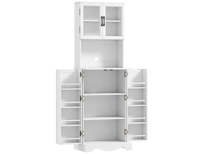 Armoire cuisine 4 portes plan de travail panneau de particules blanc