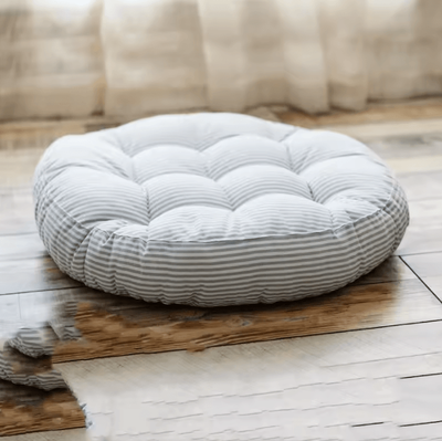 Uplift Curations ZenRound Round Floor Cushion 16.5 Inch Soft Seat Pillow For Meditation, Yoga & Chair Comfort gray