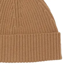 LACOSTE Unisex Mütze - Strickmütze, Beanie, Wolle, Logo-Patch, One Size Braun (Date)