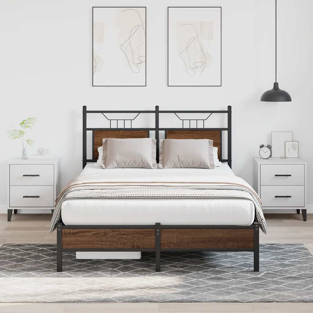 Borough Wharf Bed Brown Oak 120 x 200cm