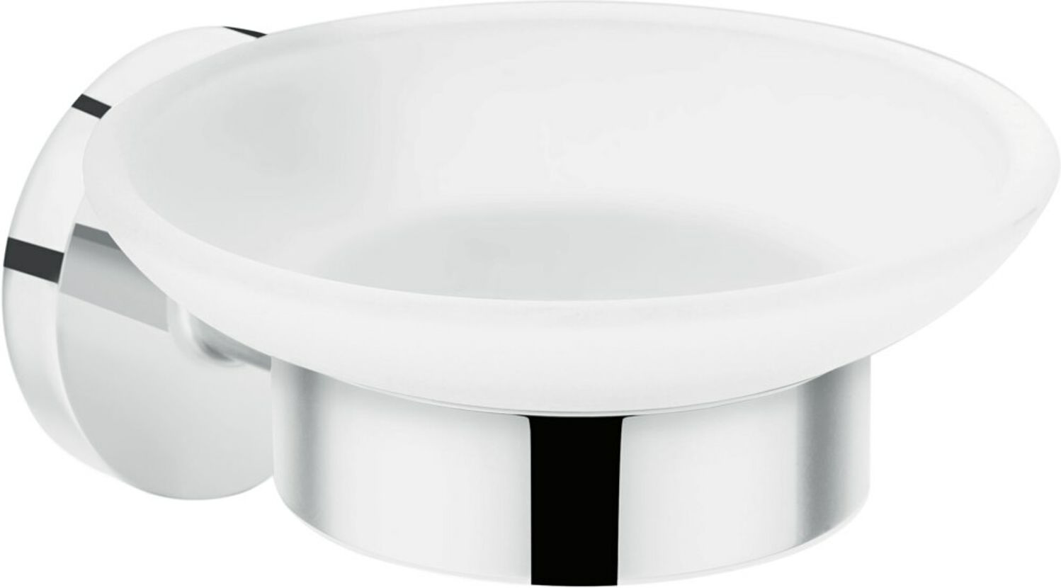 Hansgrohe Seifenschale Logis Universal Wandmont., Eins. Mattglas, Metall, chrom (41715000)