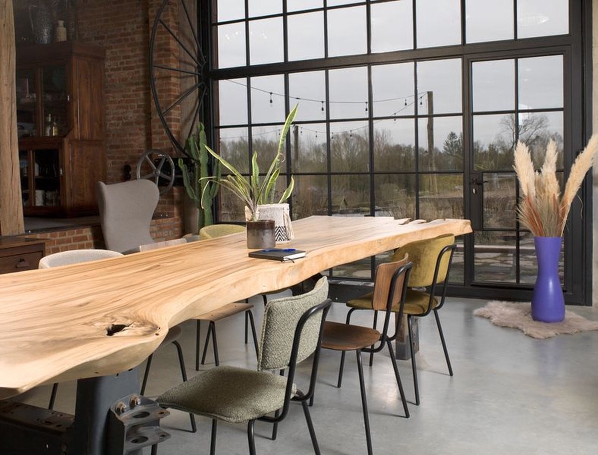 Workliving Eetkamerstoel Bo - Velvet Earth Indigo - Stapelbaar