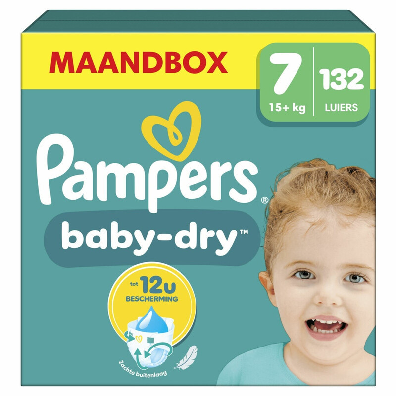 Pampers Baby-Dry Luiers Maat 7 – 132 stuks