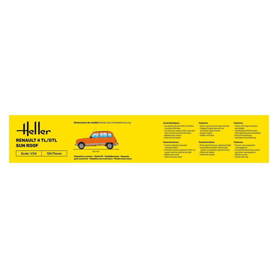 Heller 82704 Renault 4 TL/GTL Sun Roof 1/24 (82704)