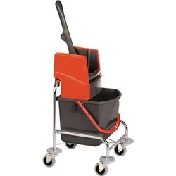 VERMOP Reinigungswagen 17 L Eimer Presse Stahlrohr 490x410x900 mm