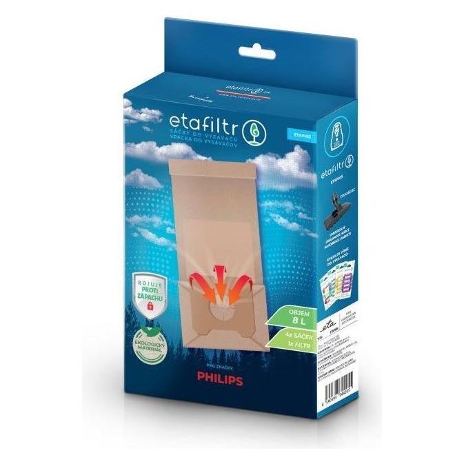 ETA Dust bags for AEG, Electrolux and Philips vacuum cleaners | ETAPHI5 | 4 pc(s) | Brown (4x) (ETAPHI5)