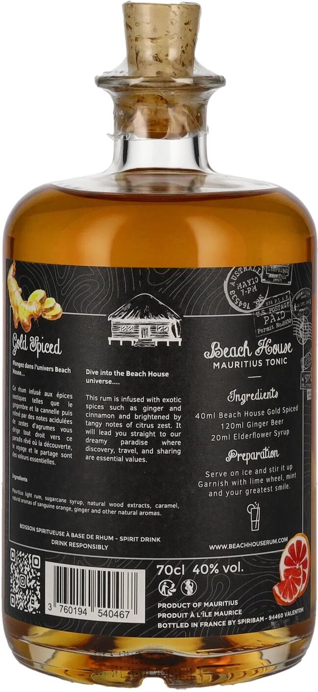 Beach House Gold Spiced 40% Vol. 0,7l