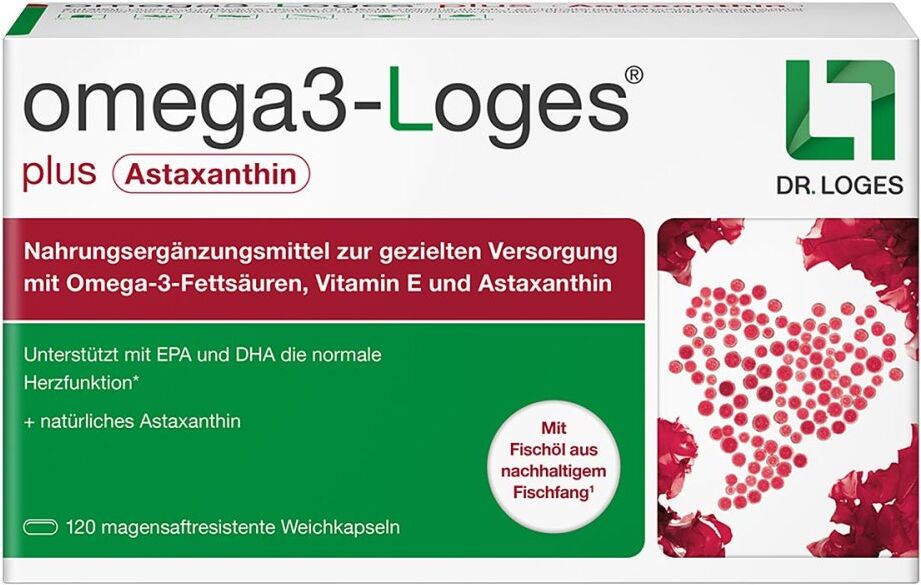 omega 3-Loges Omega3-Loges plus Astaxanthin Kapseln