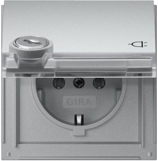 Gira Steckdose KD TX-44 Alu Schloss gleich (456965)