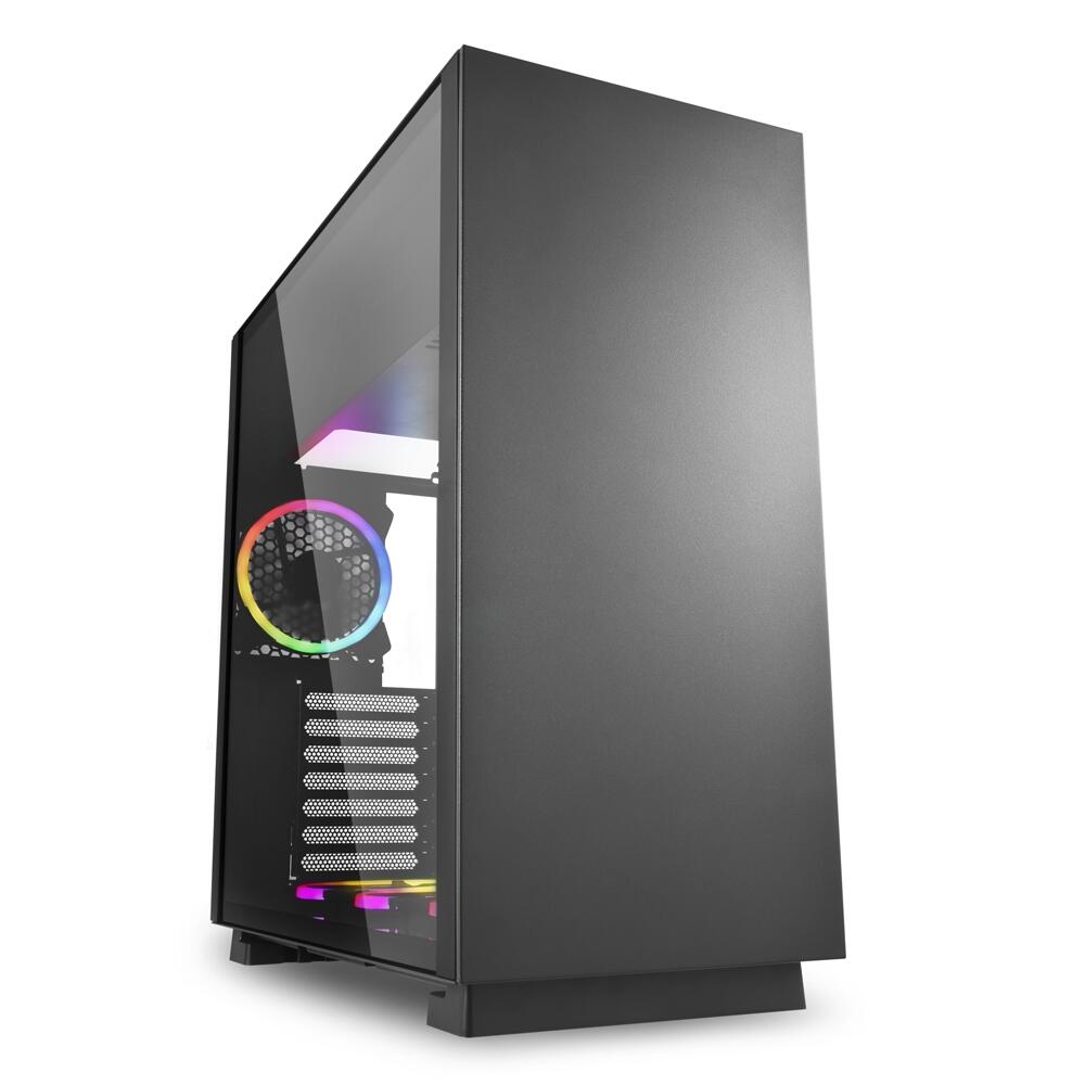 Sharkoon PC Gehäuse PURE STEEL Black RGB ATX schwarz 4044951026616
