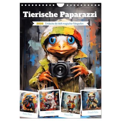Tierische Paparazzi (Wandkalender 2026 DIN A4 hoch), CALVENDO Monatskalender