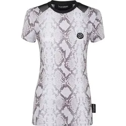 PLEIN SPORT Kurzarm-Rundhals-T-Shirt PYTHON, Größe M in Grau 10