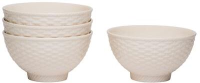 "Red Vanilla Nantucket White Fruit Bowls 5.5"" 20oz (Set of 4)"