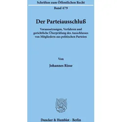 Der Parteiausschluss., Fachbücher von Johannes Risse