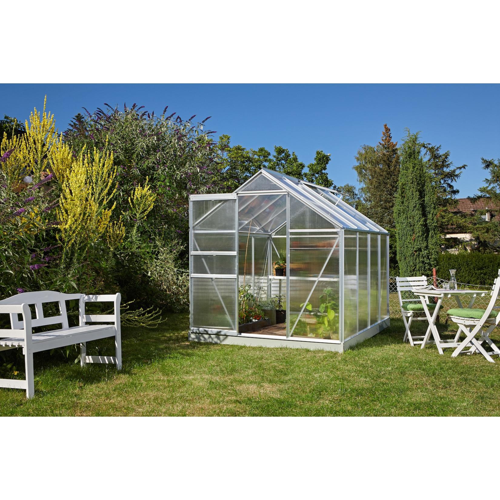 Comfort Edition Comet 5000 HKP 4mm, alu inkl. Fundamentrahmen, automatischem Fensteröffner und Regenfallrohr-Set