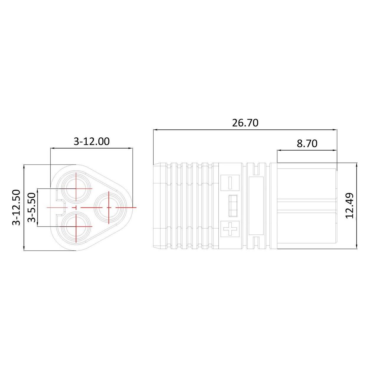 Jamara Hochstromstecker/Buchse MT60 vergoldet Grip mit Isolierkappe 1 Paar (330062)