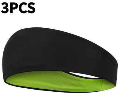 Market Central Sport Sweatbands For Men Women Elastic Headbands For Yoga Workout Running black