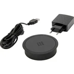 Kopp 939651018 VersaCHARGER, zum induktiven Laden von Smartphones, Netzstecker, 2m Anschlusskabel, Ausführung: Ringund Fläche schwarz