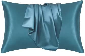 Inspired Finds 100% Natural Mulberry Silk Pillowcase Luxury Real Silk Bedding For Hair & Skin Protection moonlight Blue 20.08x29.53in