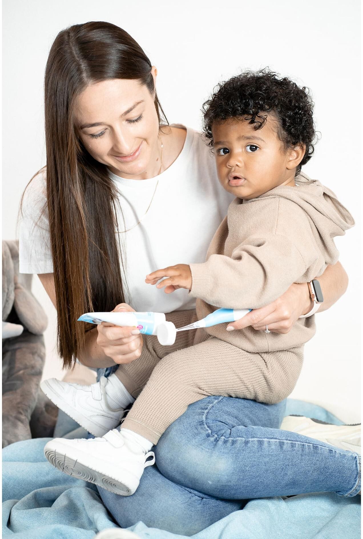 Elektrische Zahnbürste "brush-baby BabySonic", Kinder, blau (blau, weiß), Elektrozahnbürsten Elektrische Zahnbürste blau, weiß Einheitsgröße