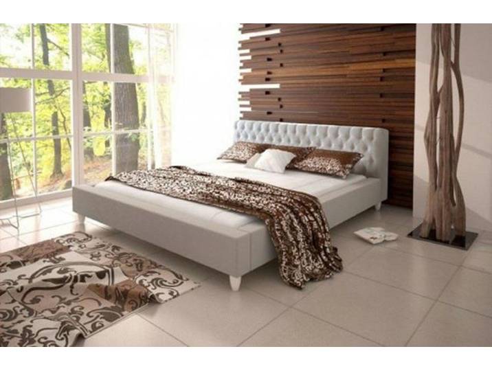 Xlmoebel Polsterbett Doppelbett GRENADA aus Leder mit gepolstertem Kopfteil (BETT DESIGNER DOPPELTBETT GRENADA), Hergestellt in Europa