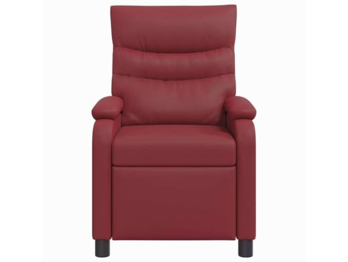 Sessel Recliner Rotwein PU Leder Einstellbare Rückenlehne 115-160 Grad Verstellbarer Winkel, leichte Reinigung, stabiler Rahmen, Schaumstoff und Faser, modernes Design