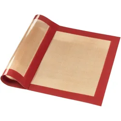 Xavax Matte Backmatte aus Silikon, eckig, 40 x 30 cm, Rot-Brau, Backpapier, Braun