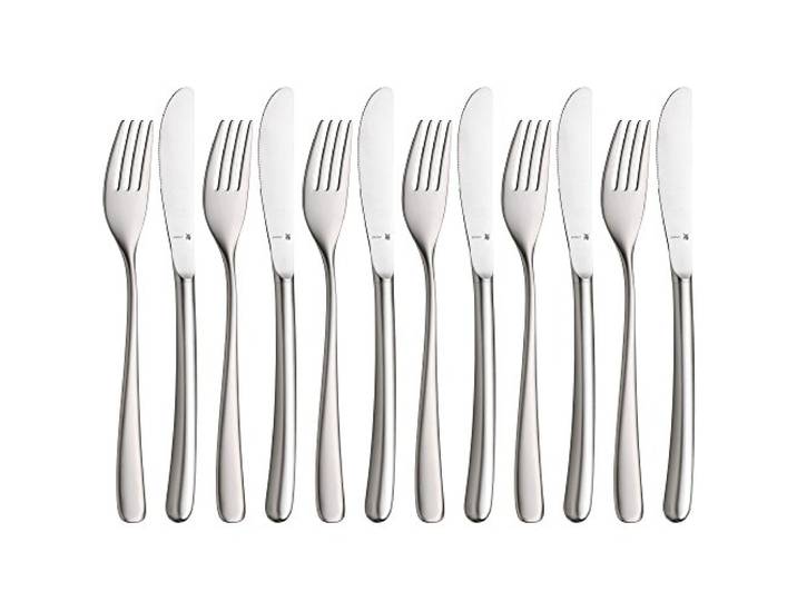 WMF Vision Dessertbesteck 12teilig, Vorspeisebesteck für 6 Personen, Frühstücksbesteck, Cromargan Protect mattiert, kratzbeständig, spülmaschinenfest