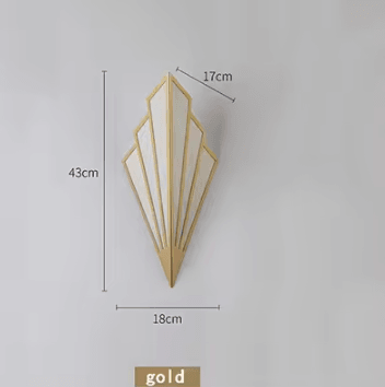 Inspire Curations Nordic Fan Shaped LED Wall Sconce gold warm White (2700 3500k)