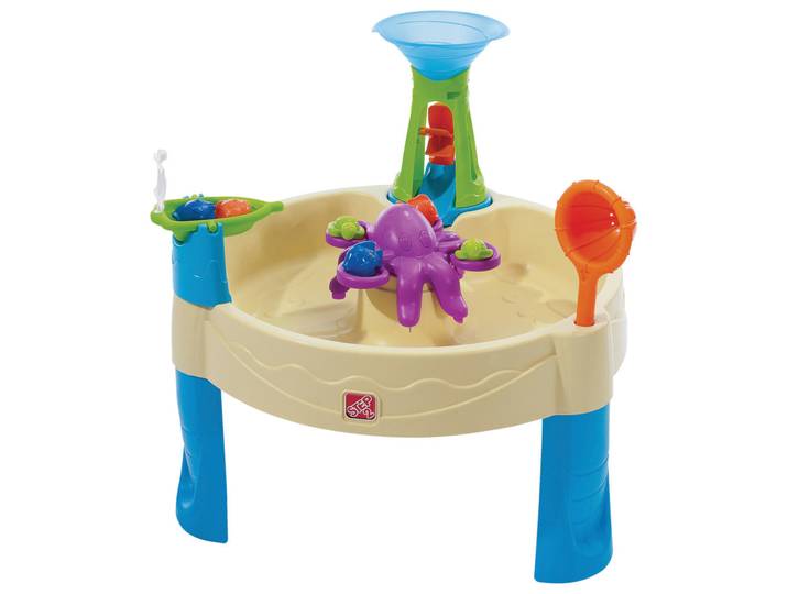 Sand- UND Wassertisch, Blau, Beige, Kunststoff, 80x72.4x80 cm, unisex, CE, EN 71, Freizeit & Co, Outdoor-Spielzeug, Sandkasten-Spielzeug