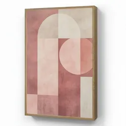 WANDLEUCHTE MIT AKKU Figuren - Abstrakt - Rosa Dimmbar 60x90 cm Wandlampe