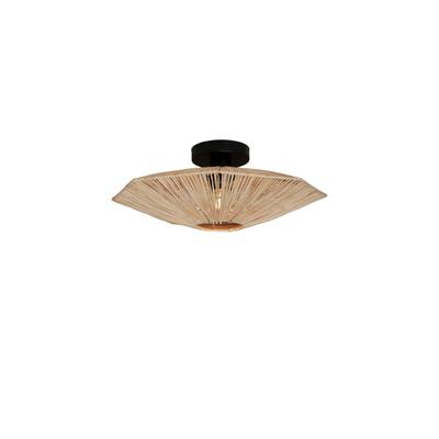 GOOD & MOJO Deckenleuchte "Panama", beige (natur), 1, Ø 45cm H: 5cm, Leuchten, Deckenleuchte