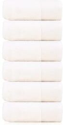 "Fabstyles Camelot Face Towel Zero Twist 600 GSM Cotton Set of 6 - 13""x13"""