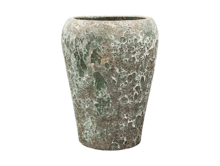 Grosser, exklusiver In-/Outdoor Blumentopf „Lava Coppa“ Keramik Relic Jade Baq Design