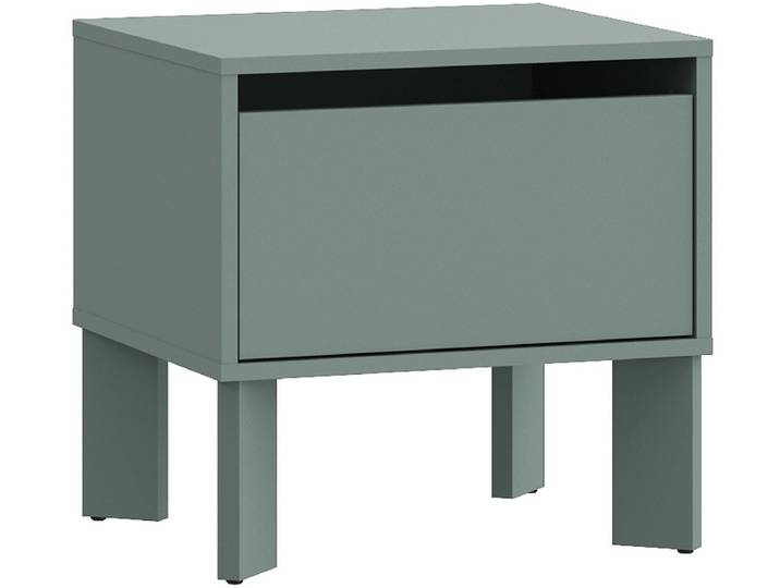 Nachttisch TAHOE 1 Schublade 48.2x41.4x47.6cm grün dekor