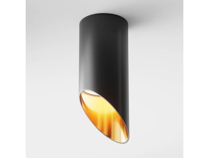 Plafonnier Lipari Ø 6cm Doré/Noir/Noir Aluminium GU10