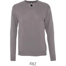 SOLS Gestrickter Herren V-Ausschnitt Pullover 90000 medium grey (solid) 3XL