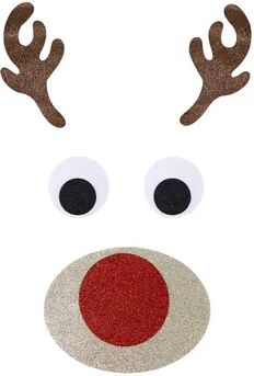 Rare Purchases Felt Cloth Christmas Door Stickers, Santa Claus Snowman Elk Window Decoration, Holiday Home Wall Decals elk