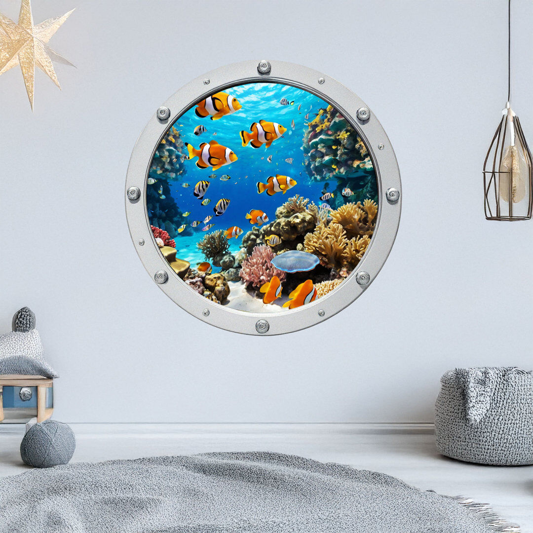 Beachcrest Home Photo Frame Decal Multi colour 130cm H x 130cm W