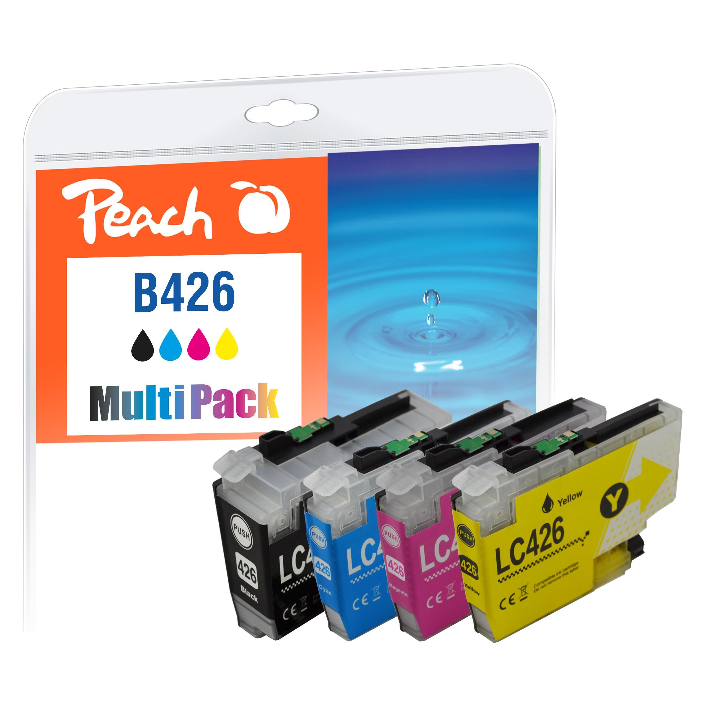 Peach Spar Pack Tintenpatronen kompatibel zu Brother LC-426VALP (78779806)