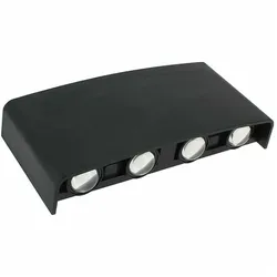 8w LED Wandleuchte Fassadenleuchte Außenbereich in Schwarz Eckig |CCT|680 Lumen