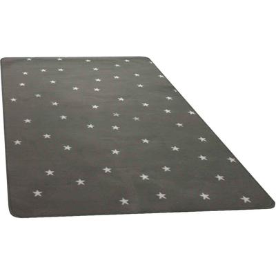 Kinderteppich "STELLA, Made in Belgium", grau, B:100cm H:5mm L:150cm, Polyamid, PRIMAFLOR-IDEEN IN TEXTIL, Teppiche, Kinderteppich, Motiv Sterne, Kinderzimmer