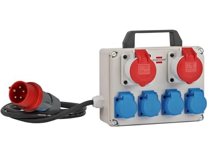 Brennenstuhl 1153650 BKV 2/4 T Micro Distributeur de Courant Compact\, Multicolore