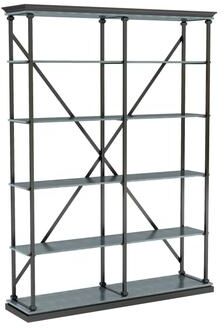 Furniture of America Marcin Transitional 58-inch 5-Shelf Metal Bookcase