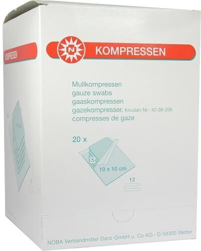 Mullkompressen 10x10cm 12-fach steril 20X5stk