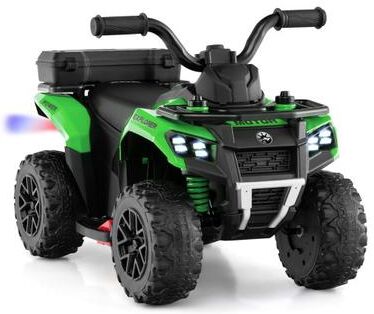 Costway 6V Kids Ride On ATV with Spray Function and Storage Box with Music-Green