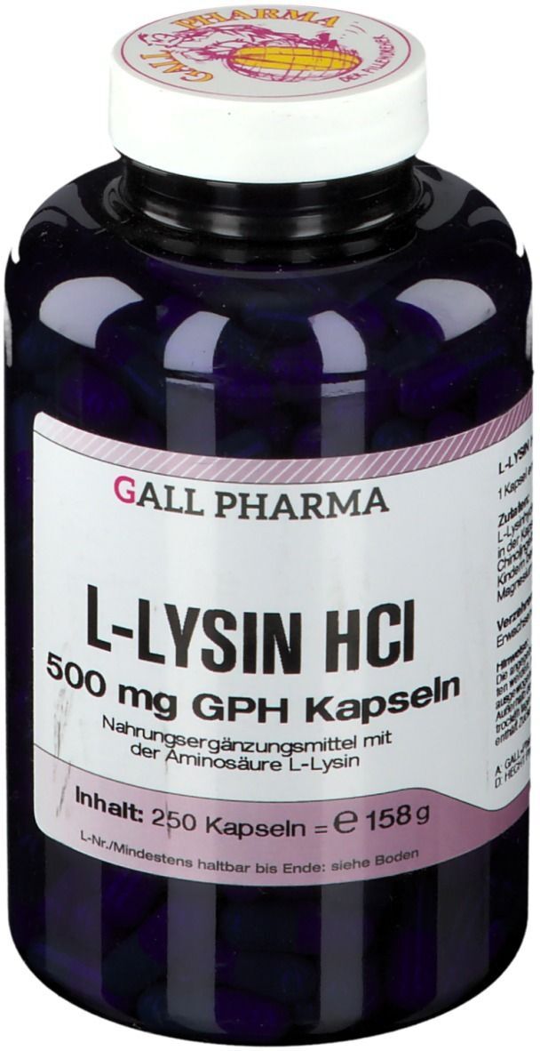 GALL PHARMA L-Lysin 500 mg Kapseln 250 St