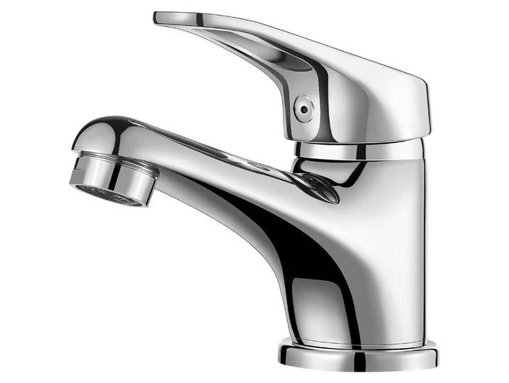 Waschtischarmatur für Badezimmer Kalt- und Warmwasser Wassersparend Chrom